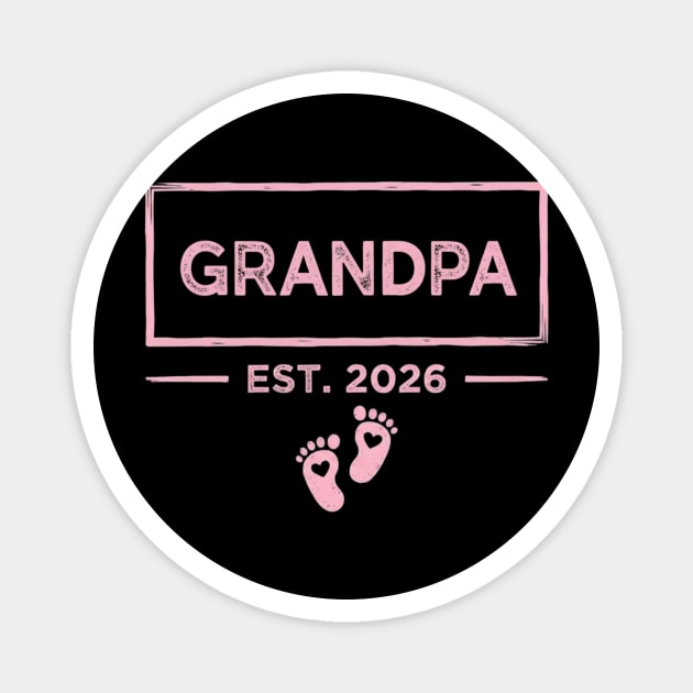Grandpa Est. 2026 Expecting Father Magnet by ArtistTee ⭐⭐⭐⭐⭐